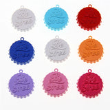 50pcs Drip Beer Bottle Cap Zinc Alloy Enamel Charms for DIY Necklaces Bracelets
