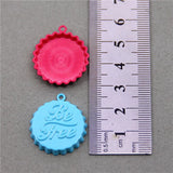 50pcs Drip Beer Bottle Cap Zinc Alloy Enamel Charms for DIY Necklaces Bracelets