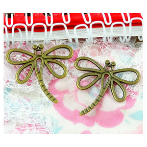 50pcs Antique Bronze Plated Dragonfly Charms Vintage Pendant for DIY Jewelry