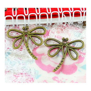 50pcs Antique Bronze Plated Dragonfly Charms Vintage Pendant for DIY Jewelry