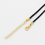 50pcs 2mm Wax Cotton Cord End Lobster Clasp Chain Pendant DIY Jewelry Necklace