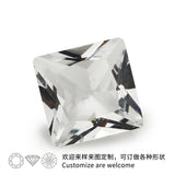 50pcs Square Glass Stones Rose Red Green 2x2~12x12mm Loose