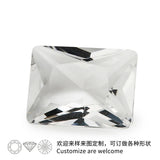 50pcs Rectangle Loose Glass Stone Red Green
