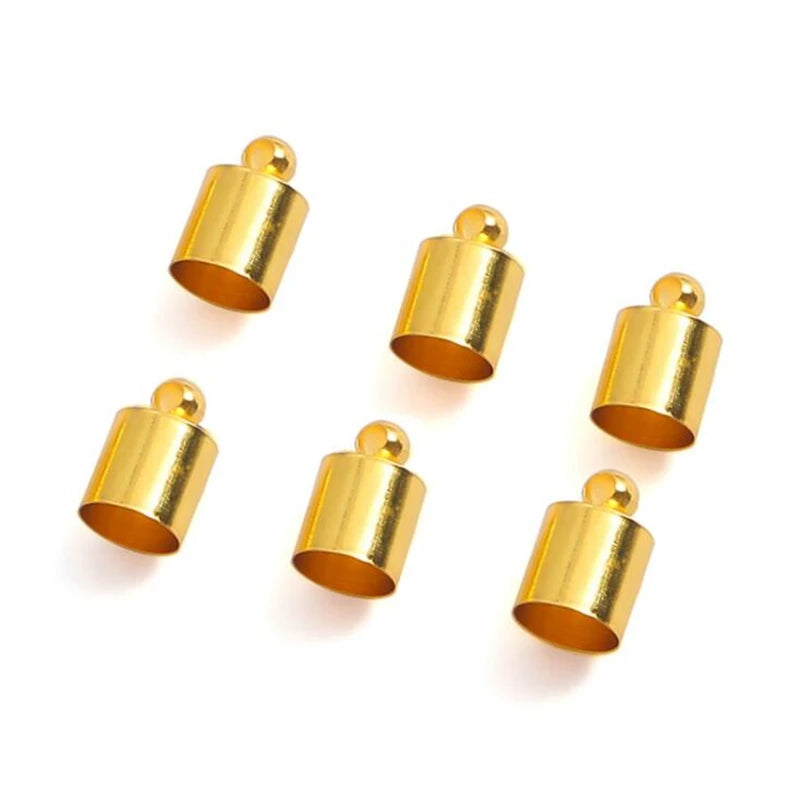 50pcs Leather Cord Ends Caps for DIY Jewelry Making