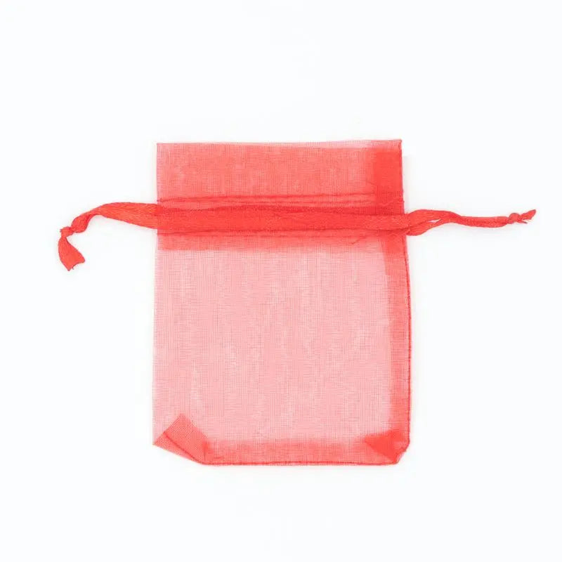 50pcs Colorful Transparent Organza Gift Bags Jewelry Wedding Party Beads Packing