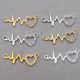 50pcs Love Point Drill Wave Shape Jewelry DIY Accessories