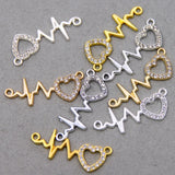 50pcs Love Point Drill Wave Shape Jewelry DIY Accessories