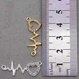 50pcs Love Point Drill Wave Shape Jewelry DIY Accessories