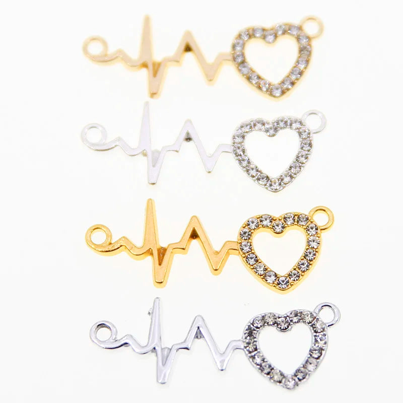 50pcs Love Point Drill Wave Shape Jewelry DIY Accessories