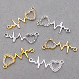 50pcs Love Point Drill Wave Shape Jewelry DIY Accessories