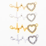50pcs Love Point Drill Wave Shape Jewelry DIY Accessories