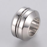 50pcs Stainless Steel Column Beads 11mm Grooved DIY Jewelry Making Supplies