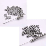 50pcs 6 8 mm Stainless Steel Flat Round Beads Spacer Disc for Jewelry Making
