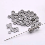 50pcs 6 8 mm Stainless Steel Flat Round Beads Spacer Disc for Jewelry Making