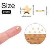 50pcs 304 Stainless Steel Mini Stars Charms Necklace Pendants DIY Jewelry Making