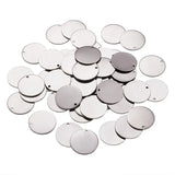 50pcs Stainless Steel Tag Pendants Charm Round for Jewelry Making DIY 23mm