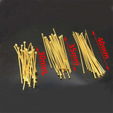 50pcs Stainless Steel Head Pins 30mm/35mm/40mm Jewelry Making Nickel 22G