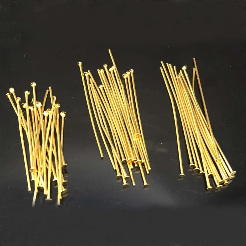 50pcs Stainless Steel Head Pins 30mm/35mm/40mm Jewelry Making Nickel 22G