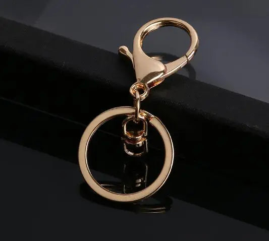 50pcs 30mm Keyring Multiple Colors Key Chains Rings Round Hook Lobster Clasp