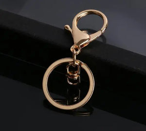 50pcs 30mm Keyring Multiple Colors Key Chains Rings Round Hook Lobster Clasp
