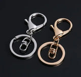 50pcs 30mm Keyring Multiple Colors Key Chains Rings Round Hook Lobster Clasp