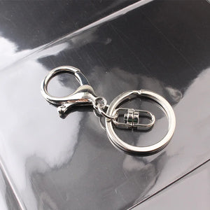 50pcs 30mm Keyring Multiple Colors Key Chains Rings Round Hook Lobster Clasp