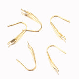 50pcs 316 Stainless Steel 20mm Earring Hooks with Gold-Plated Base