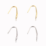 50pcs 316 Stainless Steel 20mm Earring Hooks with Gold-Plated Base