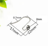50pcs 316L Stainless Steel Earrings DIY Findings with Bezel Babochon Back