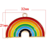 50pcs Rainbow Enamel Cloud Charms for Jewelry Making Necklaces Earrings