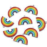 50pcs Rainbow Enamel Cloud Charms for Jewelry Making Necklaces Earrings