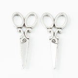 50pcs Antique Silver Scissors Charms Vintage Bronze Pendant for DIY Jewelry