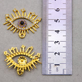50pcs Evil Eye Point Drill Enamel Charm Pendants for Women Bracelet Necklace