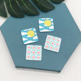 50pcs Resin Charms Sun Cloud Heart Image DIY Jewelry Pendants
