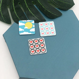 50pcs Resin Charms Sun Cloud Heart Image DIY Jewelry Pendants