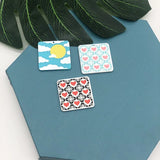 50pcs Resin Charms Sun Cloud Heart Image DIY Jewelry Pendants