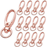 50pcs 35mm Swivel Trigger Clips Metal Keyring Clasps Snap Hooks, Rose