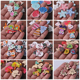 50pcs 35x18mm Parrot Wood Cartoon Wooden Buttons Bead Sewing DIY