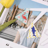50pcs Colorful Triangle Shape Resin Charms Animal Necklace Earring Pendants