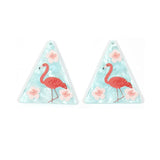 50pcs Colorful Triangle Shape Resin Charms Animal Necklace Earring Pendants