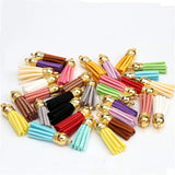 50pcs 38mm Suede Tassel Keychain Bag Charms DIY Pendant Summer Jewelry Findings
