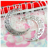 50pcs Antique Bronze/Silver/Gold Half Moon Charms for Diy Necklace Jewelry