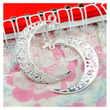 50pcs Antique Bronze/Silver/Gold Half Moon Charms for Diy Necklace Jewelry