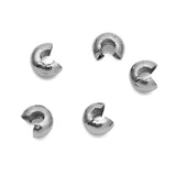 50pcs Stainless Steel Crimp End Beads Cover Spacer Beads for DIY Jewelry Making