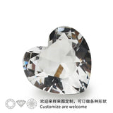 50pcs Heart Shape Glass Stone Rose Red Green