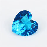50pcs Heart Shape Glass Stone Rose Red Green