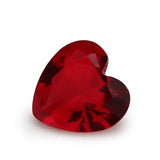 50pcs Heart Shape Glass Stone Rose Red Green