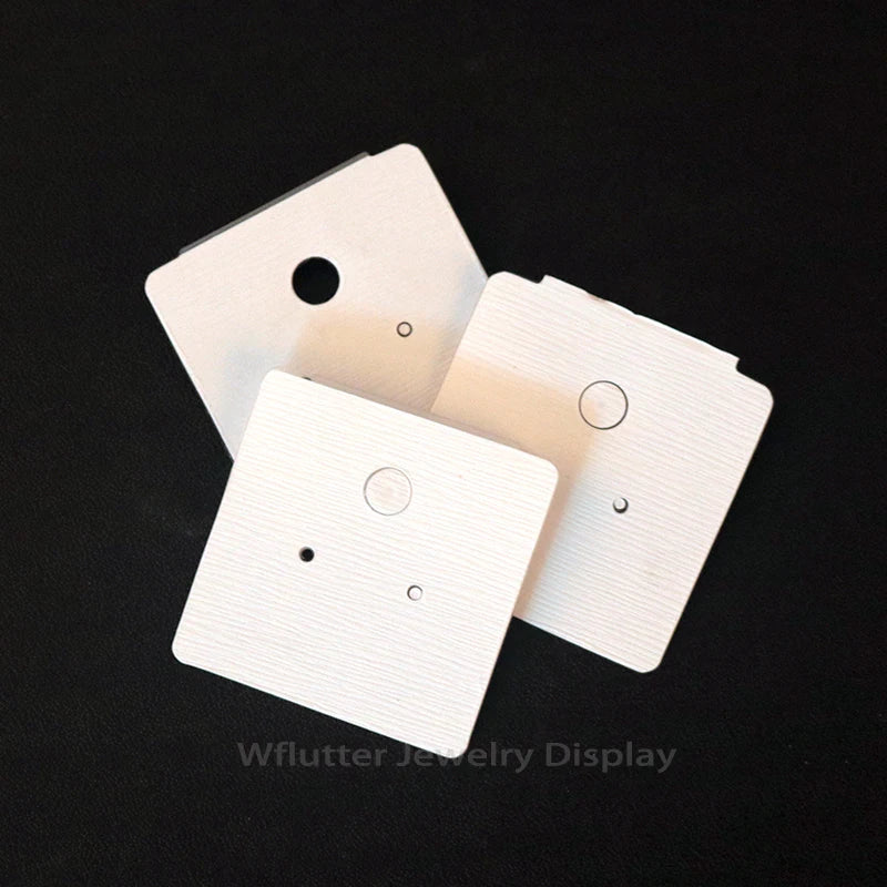 50pcs 4*4.5 Pvc Earring Packaging Card Jewelry Holder Earring Stud Hanging Card