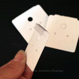 50pcs 4*4.5 Pvc Earring Packaging Card Jewelry Holder Earring Stud Hanging Card