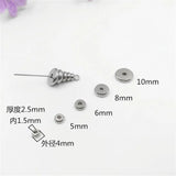 50pcs Stainless Steel Spacer Beads Round Flat Loose Beads for Jewelry Making